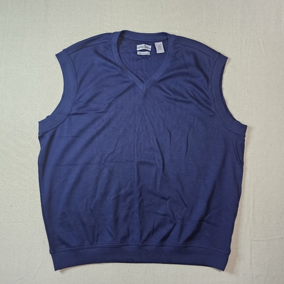 Alan Flusser Golf Silver Collection Mens Navy Blue Sweater Vest Size XXL - Picture 1 of 5